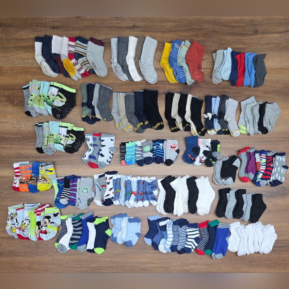 HUGE Bundle of Baby & Toddler Boys Socks SIZES: 3 Months to 4 Years